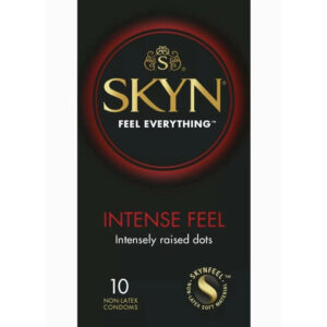 Презервативи з рельєфом Skyn Intense Feel, безлатексні (поліізопрен), 10 шт