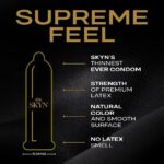 Ультратонкі безлатексні презервативи SKYN Supreme Feel 3 шт, 0,035 мм, природна текстура шкіри