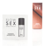 Пробник розігрівальної їстівної масажної олії Bijoux Indiscrets Slow Sex Warming massage oil