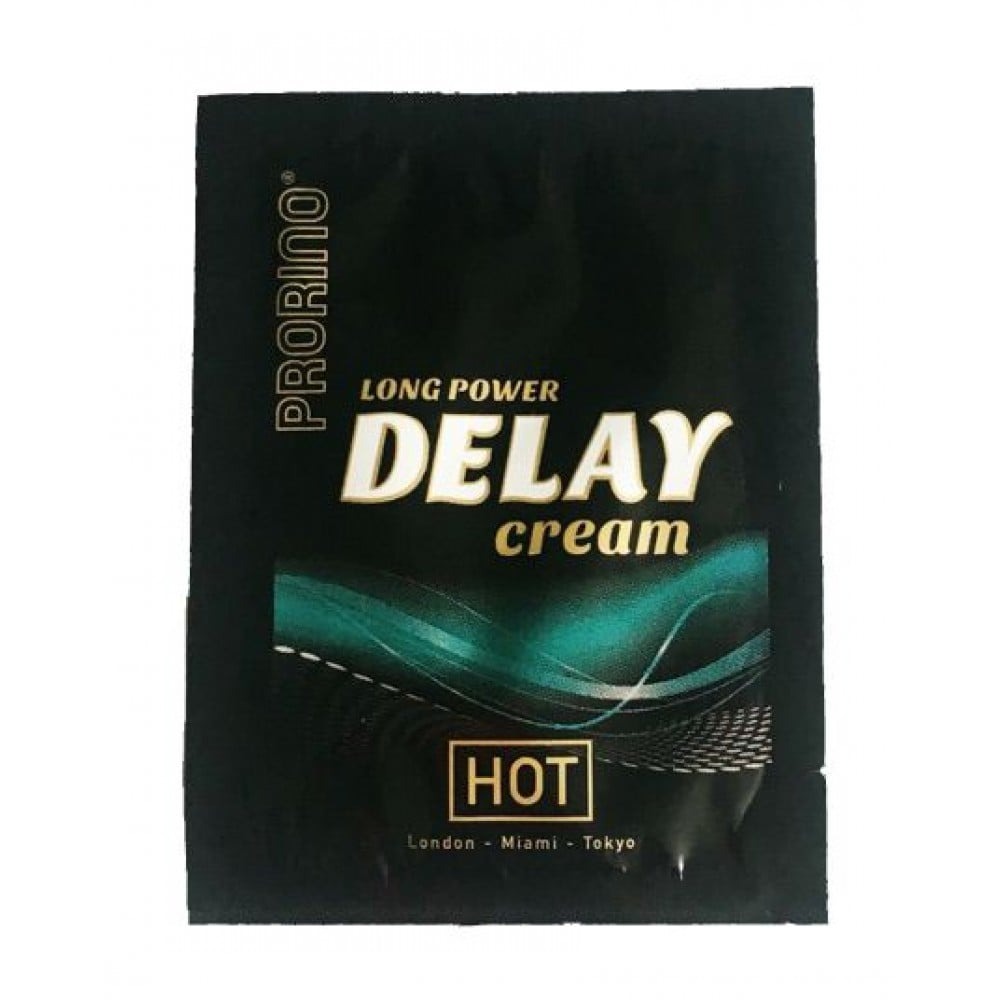 Подовжуючий крем HOT Prorino long power Delay cream (пробник), 3 мл Подовжуючий крем HOT Prorino long power Delay cream (пробник), 3 мл