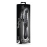 Пульсатор Blush Temptasia – Lazarus Thrusting Dildo – Black, ребристий стовбур, 3 швидкості