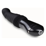 Пульсатор Blush Temptasia – Lazarus Thrusting Dildo – Black, ребристий стовбур, 3 швидкості