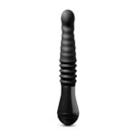 Пульсатор Blush Temptasia – Lazarus Thrusting Dildo – Black, ребристий стовбур, 3 швидкості