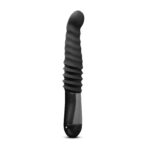 Пульсатор Blush Temptasia – Lazarus Thrusting Dildo – Black, ребристий стовбур, 3 швидкості
