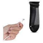 Пульсатор Blush Temptasia – Lazarus Thrusting Dildo – Black, ребристий стовбур, 3 швидкості