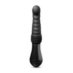 Пульсатор Blush Temptasia – Lazarus Thrusting Dildo – Black, ребристий стовбур, 3 швидкості