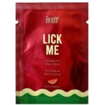 Саше Їстівний лубрикант з ефектом тепла INTT Lick Me Watermelon зі смаком кавуна, 2 мл