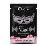 САШЕТ/Рідкий вібратор Orgie DUAL VIBE коктейль Джин-тонік полуниця, 1 мл