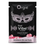 САШЕТ/Рідкий вібратор Orgie DUAL VIBE коктейль Джин-тонік полуниця, 1 мл
