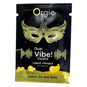 САШЕТ/Рідкий вібратор Orgie DUAL VIBE коктейль Джин-тонік лимон, 1 мл