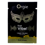 САШЕТ/Рідкий вібратор Orgie DUAL VIBE! з ароматом коктейлю Піна Колада, 1 мл