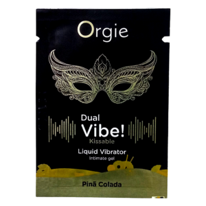САШЕТ/Рідкий вібратор Orgie DUAL VIBE! з ароматом коктейлю Піна Колада, 1 мл