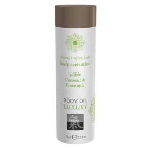 Їстівне олія для тіла SHIATSU Кокос і Ананас, 75 мл