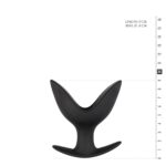 Анальна пробка лотос Sinner Gear, силіконова, чорна, 9х8 см