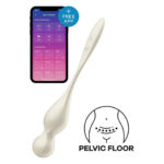 Вагінальні смарт-кульки з вібрацією Satisfyer Love Birds 1 Connect App White, 78 г