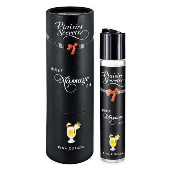 Масажна олія Plaisirs Secrets Pina Colada (59 мл) з афродизіаками, їстівна, подарункове паковання Масажна олія Plaisirs Secrets Pina Colada (59 мл) з афродизіаками, їстівна, подарункове паковання
