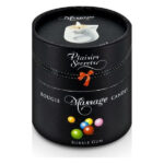 Масажна свічка Plaisirs Secrets Bubble Gum (80 мл) подарункова упаковка, керамічний посуд