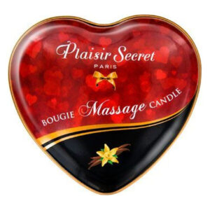 Масажна свічка-серце Plaisirs Secrets Vanilla (35 мл)