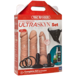 Набір для страпона Doc Johnson Vac-U-Lock Dual Density UltraSKYN Set, діаметр 3×4,5см