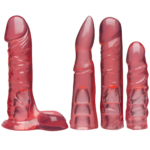 Набір для страпона Doc Johnson Vac-U-Lock Crystal Jellies Set, діаметр 3,8см, 2×4,5см, 5,1 см