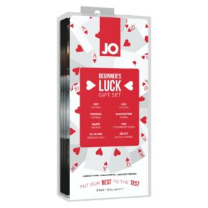 Набір із 8 видів змазок System JO Beginner's Luck по 10 мл на водній, силіконовій та гібридній основі
