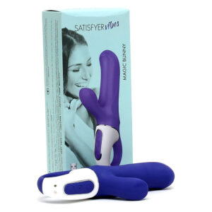 Потужний вібратор-кролик Satisfyer Vibes Magic Bunny, два мотори, литий силікон, 12 режимів роботи