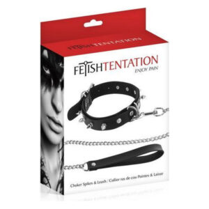 Нашийник з повідцем Fetish Tentation Spikes and Leash