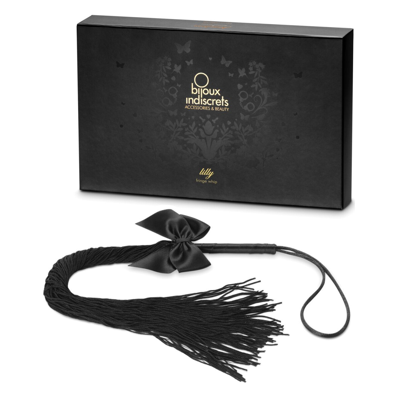 Батіг Bijoux Indiscrets - Lilly - Fringe whip прикрашений шнуром і бантиком, в подарунковій упаковці Батіг Bijoux Indiscrets - Lilly - Fringe whip прикрашений шнуром і бантиком, в подарунковій упаковці