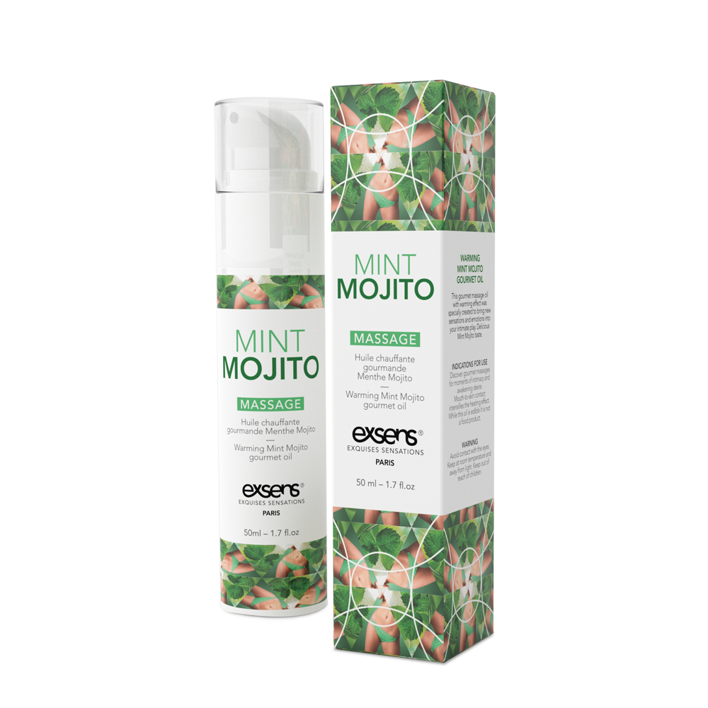 Масажна олія EXSENS Mojito 50мл розігрівальна, без цукру, без парабенів, їстівна Масажна олія EXSENS Mojito 50мл розігрівальна, без цукру, без парабенів, їстівна