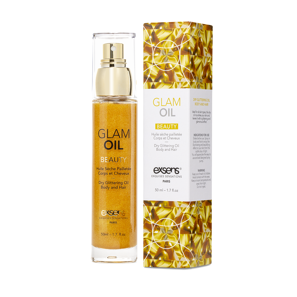 Олія для тіла з блиском EXSENS Glam Oil 50мл, з мигдальною олією, без парабенів і феноксіетанолу Олія для тіла з блиском EXSENS Glam Oil 50мл, з мигдальною олією, без парабенів і феноксіетанолу