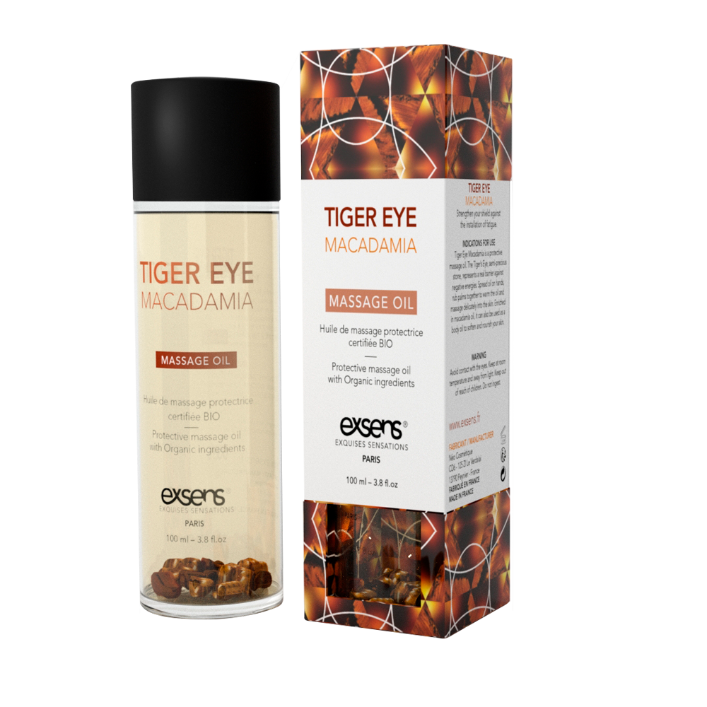 Масажна олія EXSENS Tiger Eye Macadamia 100мл, натуральна Масажна олія EXSENS Tiger Eye Macadamia 100мл, натуральна