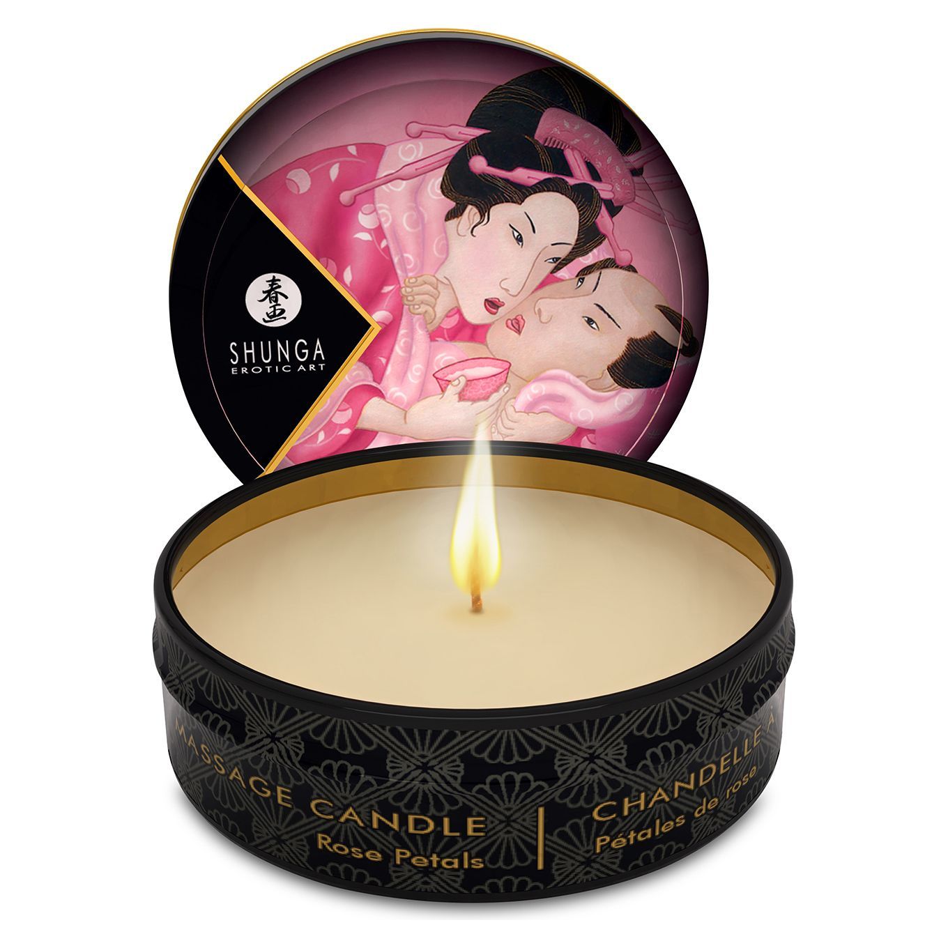Масажна свічка Shunga Mini Massage Candle – Rose Petals (30 мл) з афродизіаками Масажна свічка Shunga Mini Massage Candle – Rose Petals (30 мл) з афродизіаками