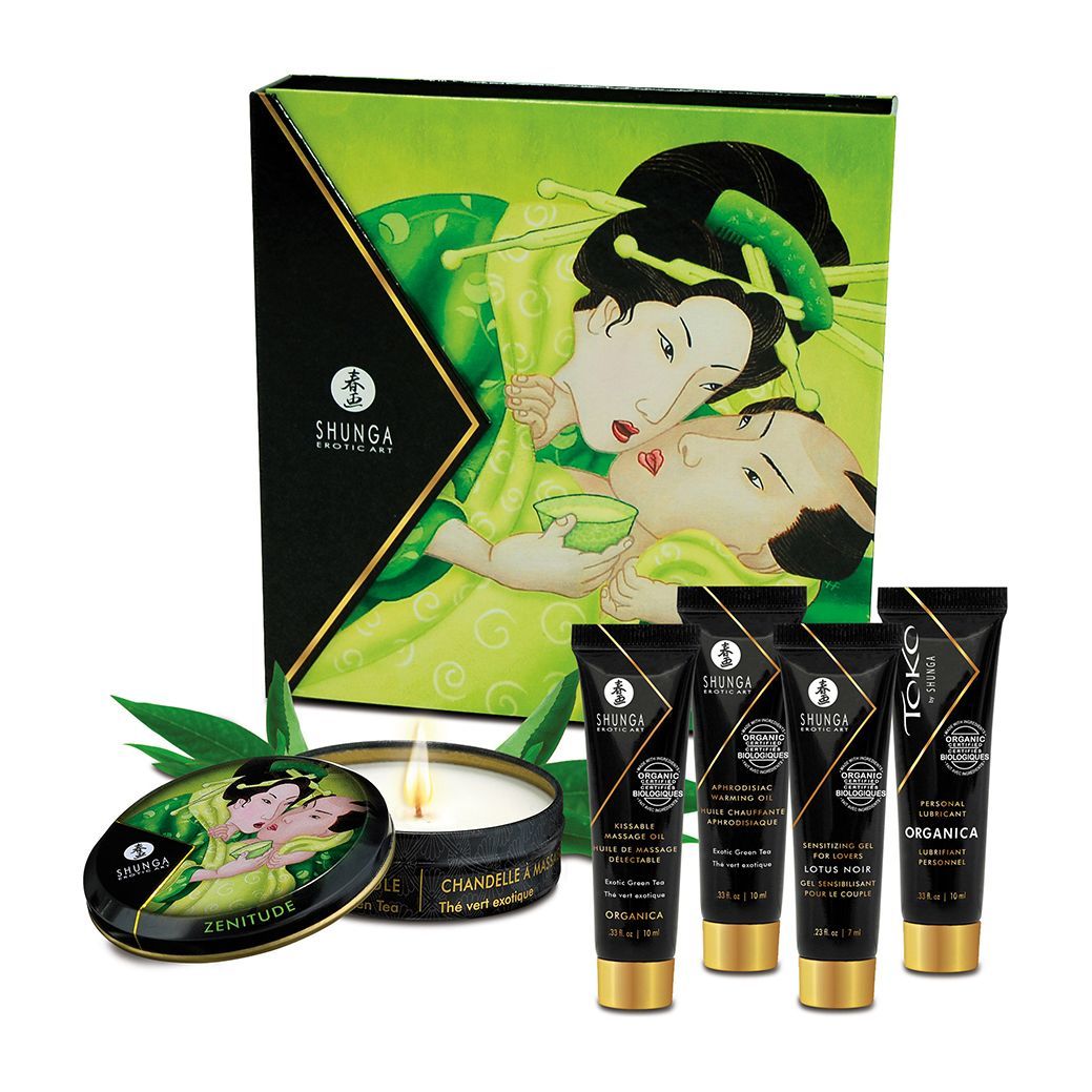 Подарунковий набір Shunga GEISHAS SECRETS ORGANICA – Exotic Green Tea: для шикарної ночі вдвох Подарунковий набір Shunga GEISHAS SECRETS ORGANICA – Exotic Green Tea: для шикарної ночі вдвох