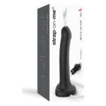 Фалоімітатор, що кінчає Strap-On-Me Dildo Cum Black, діаметр 3,6 см, силікон, насадка для страпону