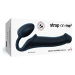 Безремінний страпон Strap-On-Me Black XL, повністю регульований, діаметр 4,5 см