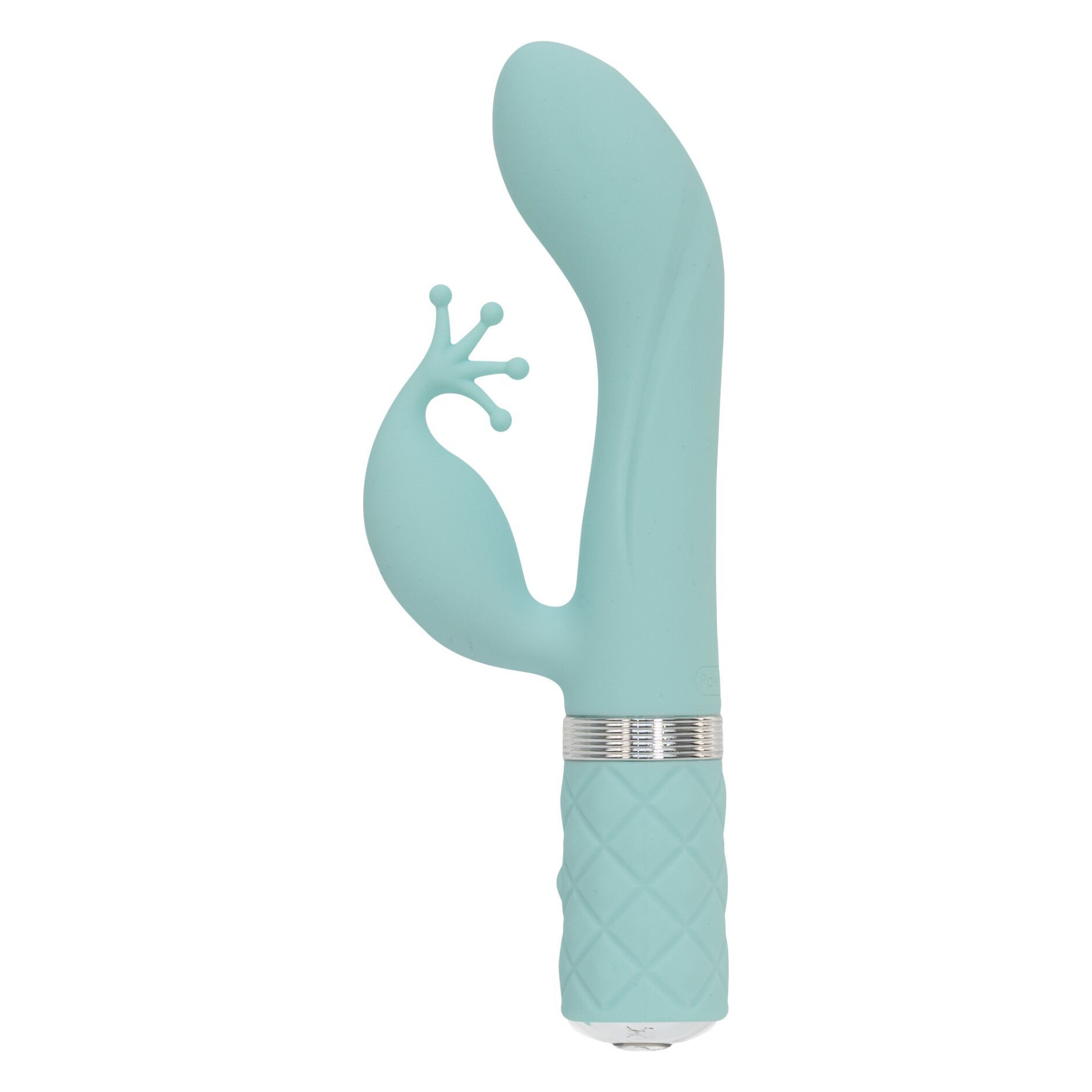 Розкішний вібратор-кролик Pillow Talk - Kinky Teal з кристалом Сваровські, потужний Розкішний вібратор-кролик Pillow Talk - Kinky Teal з кристалом Сваровські, потужний