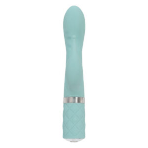 Розкішний вібратор-кролик Pillow Talk - Kinky Teal з кристалом Сваровські, потужний