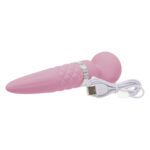 Вібромасажер 2в1 PILLOW TALK - Sultry Pink, класичний масажер і вібратор з ротацією, підігрів