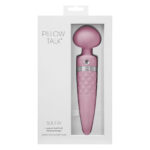 Вібромасажер 2в1 PILLOW TALK - Sultry Pink, класичний масажер і вібратор з ротацією, підігрів