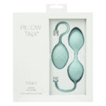 Розкішні вагінальні кульки PILLOW TALK - Frisky Teal з кристалом, діаметр 3,2 см, вага 49-75 гр