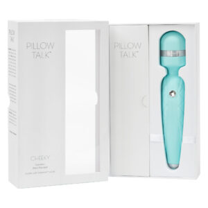 Розкішний вібромасажер PILLOW TALK - Cheeky Teal з кристалом Swarovski, плавне підвищення потужності
