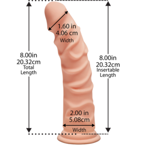 Фалоімітатор Doc Johnson The D - Ragin D - 8 Inch Without Balls - ULTRASKYN, діаметр 5,1 см