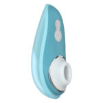 Вакуумний кліторальний стимулятор Womanizer Liberty Blue, магнітна кришка, 2 насадки, колір: блакитний