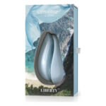 Вакуумний кліторальний стимулятор Womanizer Liberty Blue, магнітна кришка, 2 насадки, колір: блакитний