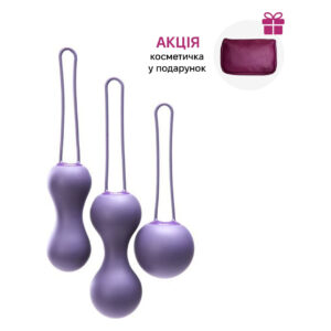 Набір вагінальних кульок Je Joue - Ami Purple, діаметр 3,8-3,3-2,7см, вага 54-71-100гр + подарунок косметичка