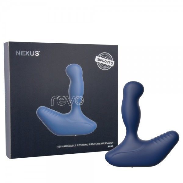 Масажер простати Nexus Revo Blue з головкою що обертається, макс. діаметр 3,2 см Масажер простати Nexus Revo Blue з головкою що обертається, макс. діаметр 3,2 см