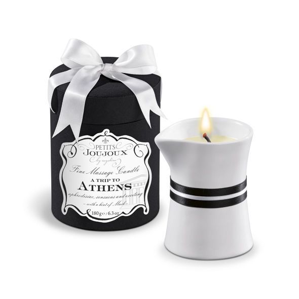 Масажна свічка Petits Joujoux - Athens - Musk and Patchouli (190 г) розкішна упаковка Масажна свічка Petits Joujoux - Athens - Musk and Patchouli (190 г) розкішна упаковка