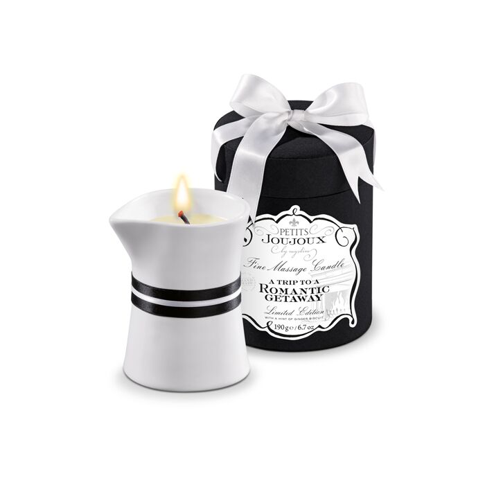 Масажна свічка Petits Joujoux - Romantic Getaway - Ginger Biscuit (190 г) розкішна упаковка Масажна свічка Petits Joujoux - Romantic Getaway - Ginger Biscuit (190 г) розкішна упаковка
