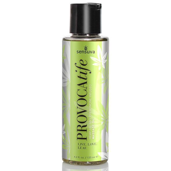 Масажна олія Sensuva: Provocatife Hemp Oil Infused Massage (125 мл) з феромонами і олією конопель Масажна олія Sensuva: Provocatife Hemp Oil Infused Massage (125 мл) з феромонами і олією конопель