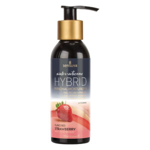 Змазка водно-силіконова Sensuva Hybrid Strawberry (125 мл) без цукру, можна для оральних пестощів